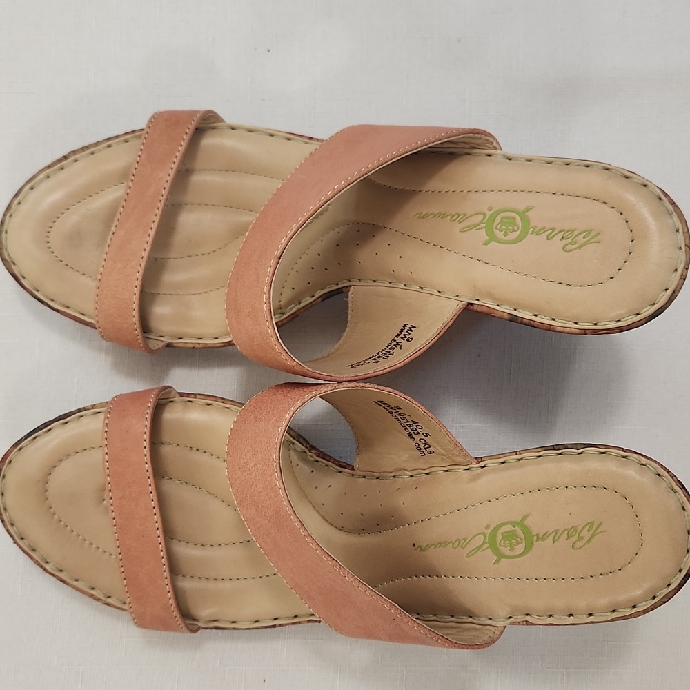 Born Crown Fliral Cork Wrapped Sandals. Blush Pink. Rare. Size 9 - Picture 5 of 8